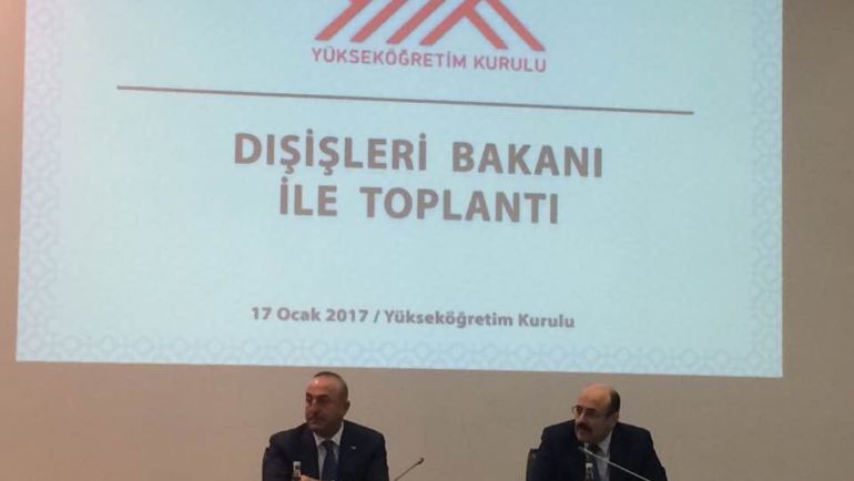 YÖK ” Dışişleri Bakanı İle Toplantı ” ya Mersin Üniversitesi Adına Doç. Dr. İlhan EGE Katılım Sağladı
